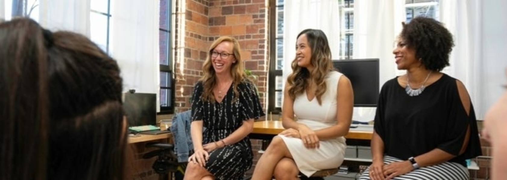 Group of business women discussing