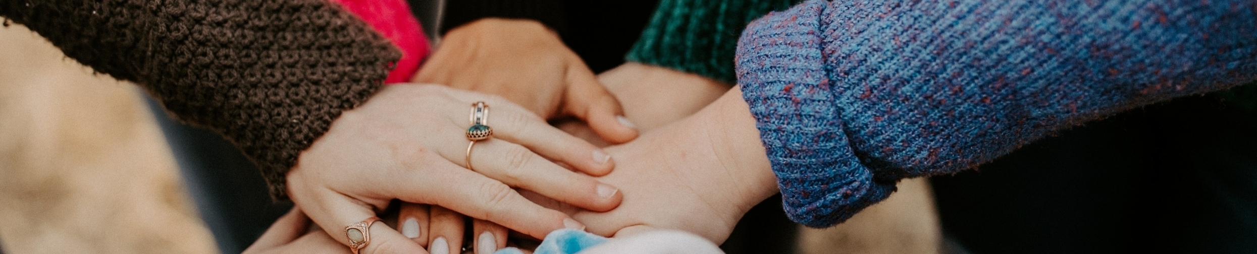 Hands in a cirlce